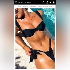 White fox boutique set , Elouera Bikini Top Black, Ocean Views Bottoms Black
